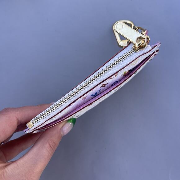 Louis Vuitton White Multicolor Key Cles Takashi Murakami Key Ring - Picture 7 of 11